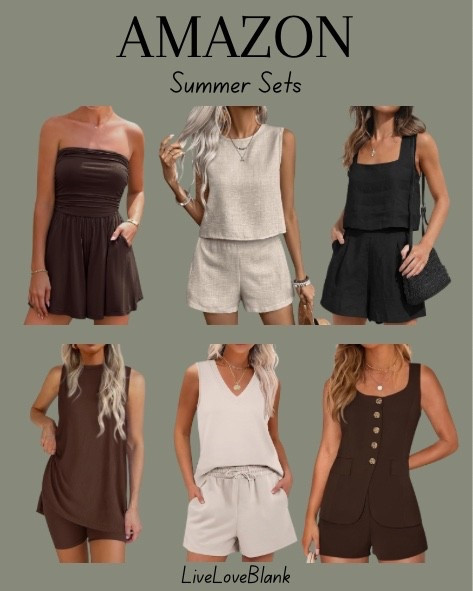 Summer sets from Amazon 
Vacation outfits 
Summer style

#LTKmomlife #LTKOver40 #LTKSeasonal