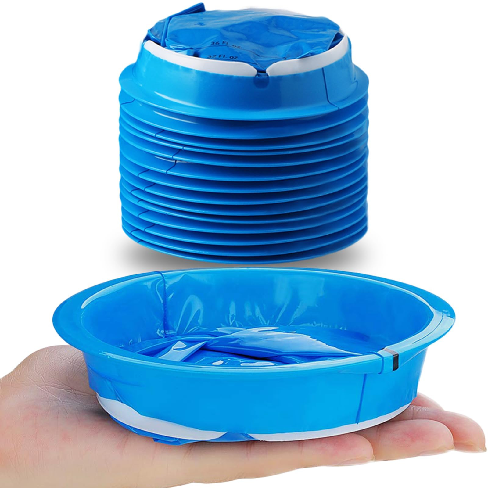 14 Pack Disposable Vomit Bags (Thick), Barf Bags 1000ML Blue, Morning Sickness Bags Hospital Grad... | Amazon (US)