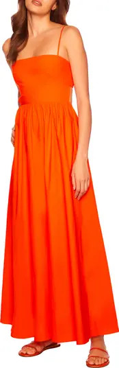 Susana Monaco Cutout Cotton Poplin Maxi Sundress | Nordstrom | Nordstrom