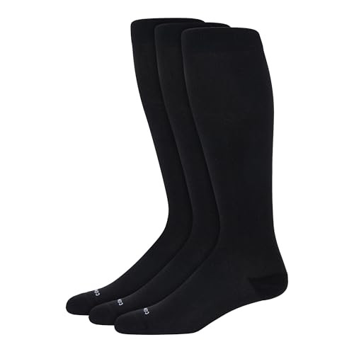 Comrad 3-Pack Knee High Socks - 15-20mmHg Graduated Compression Socks, (Medium Wide Calf, Black) - Soft & Breathable Comfort Support Socks for Men, Pregnant Women, Nurses, Home, Work & Travel | Amazon (US)