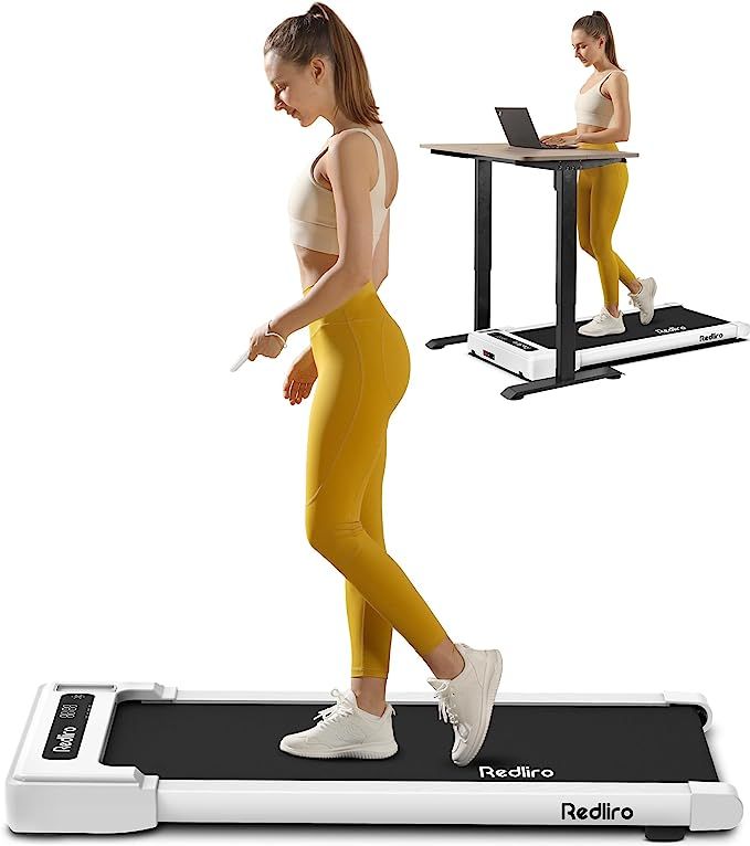 Redliro Walking Pad Treadmill Under Desk, Portable Mini Treadmill with Remote Control, Bluetooth,... | Amazon (US)