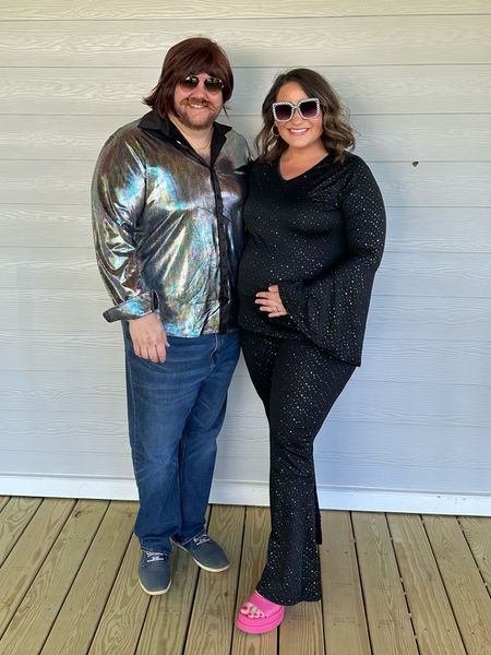 Couples disco costume
70’s outfit idea inspiration 
Halloween decades 

#LTKfamily #LTKplussize #LTKparties