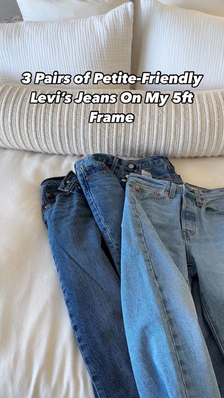 Sharing 3 pairs of petite-friendly jeans from @levis. You’ve seen me wear my original cropped jeans for years, but I'm excited to add the Wedgie Straight Fit in the 26” inseam and the Ribcage Straight in the 27” inseam to my rotation. Comment “jeans” to get all 3 jeans DM’d to you. #LevisLTKPartner #Levis