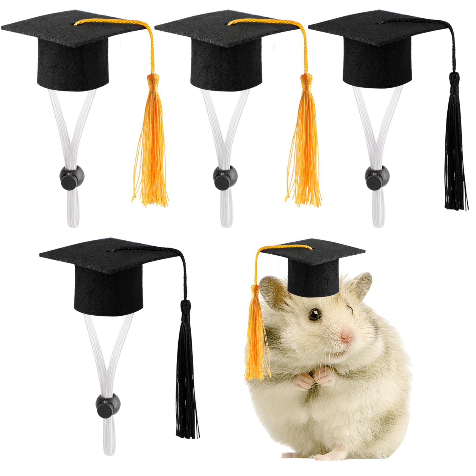 FOIMAS Mini Graduation Caps with Tassel,4pcs Small Animal Bachelor Hats for Small Cat Dog Guinea ... | Amazon (US)