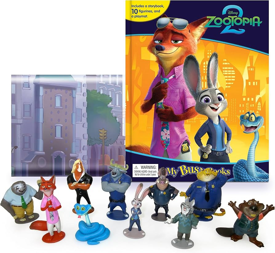 Disney Zootopia 2 My Busy Books - Storybook, 10 figurines, playmat | Amazon (US)