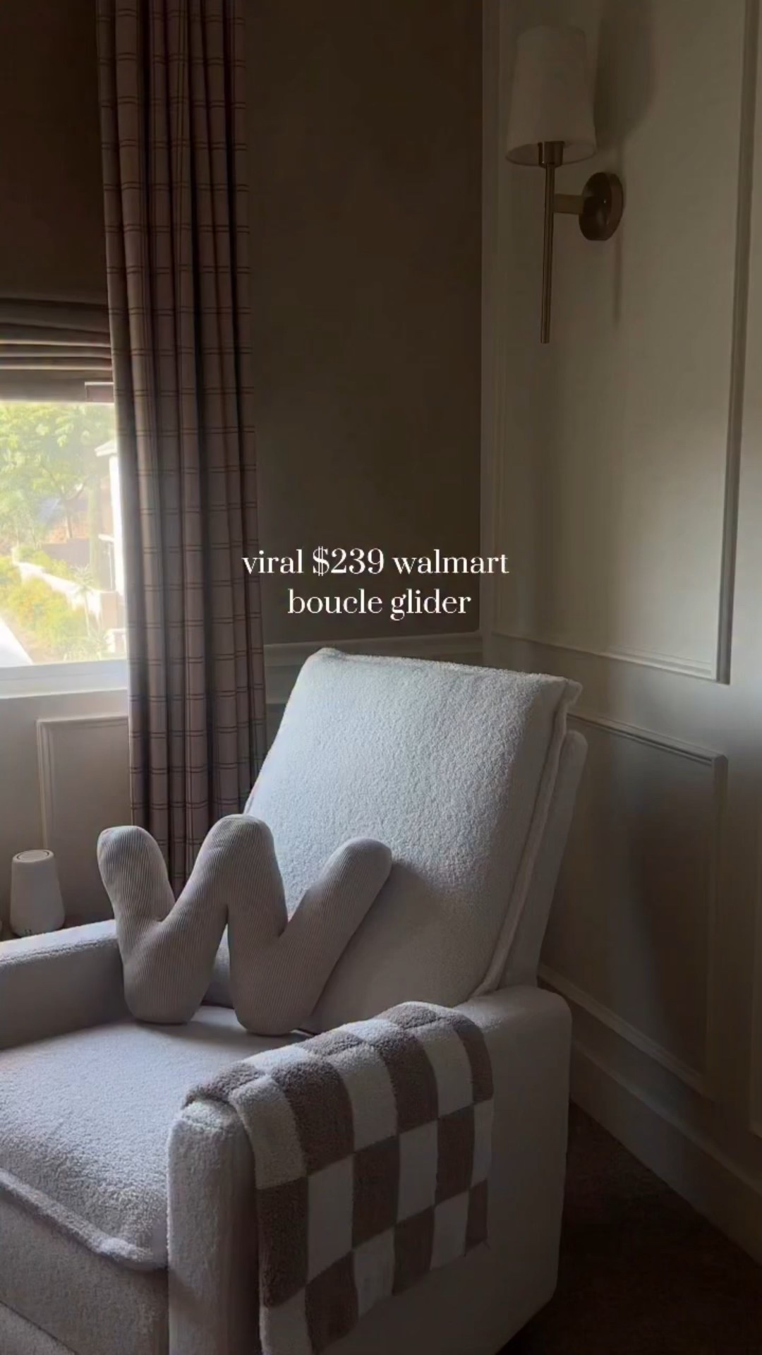 the nursery chair of our dreams 🤍 this viral walmart boucle glider is serving 1000/10 comfort and aesthetic and the best part…she’s budget friendly 🫶🏽 brb while i get all the kisses and cuddles in ✨

comment “chair” and i’ll dm you a link to shop!

#nursery #nurserychair #nurseryglider #nurseryinspo #boucle #nurseryroom #viralfinds #ltkhome #ltkbaby #affordablefinds #nurseryroominspo #nurseryideas #boymom #mommylife #babyboyroom