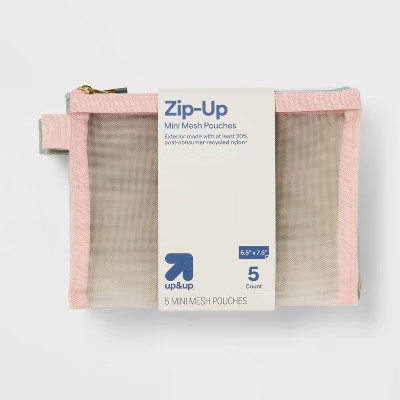 5pk Mesh Zip Pouch - up&up™ | Target