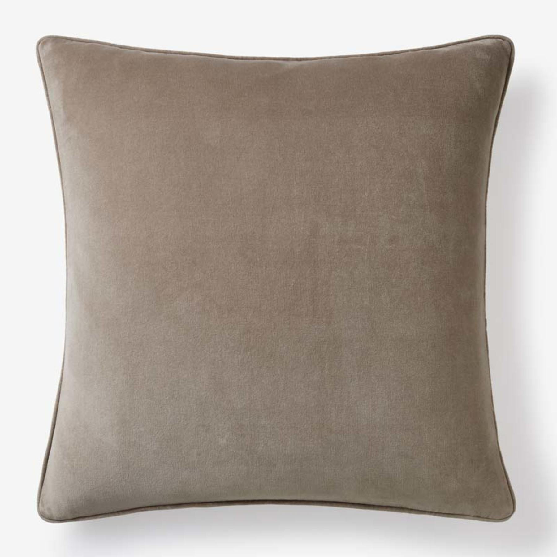Velvet Decorative Square Pillow Cover - Taupe,  24 in. x 24 in. | The Company Store