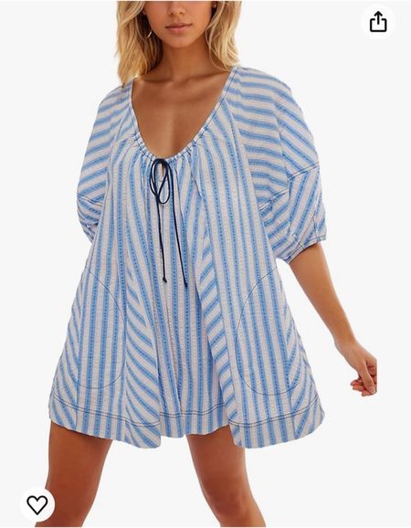 How cute is this romper than looks like a mini dress?! Perfect for hot summer days!

#LTKStyleTip #LTKFindsUnder50