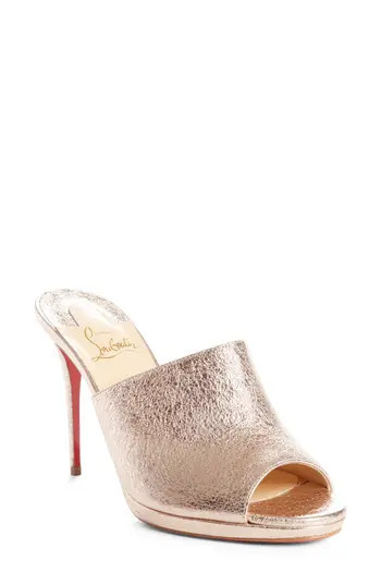 Women's Christian Louboutin Metallic Pigalle Mule | Nordstrom