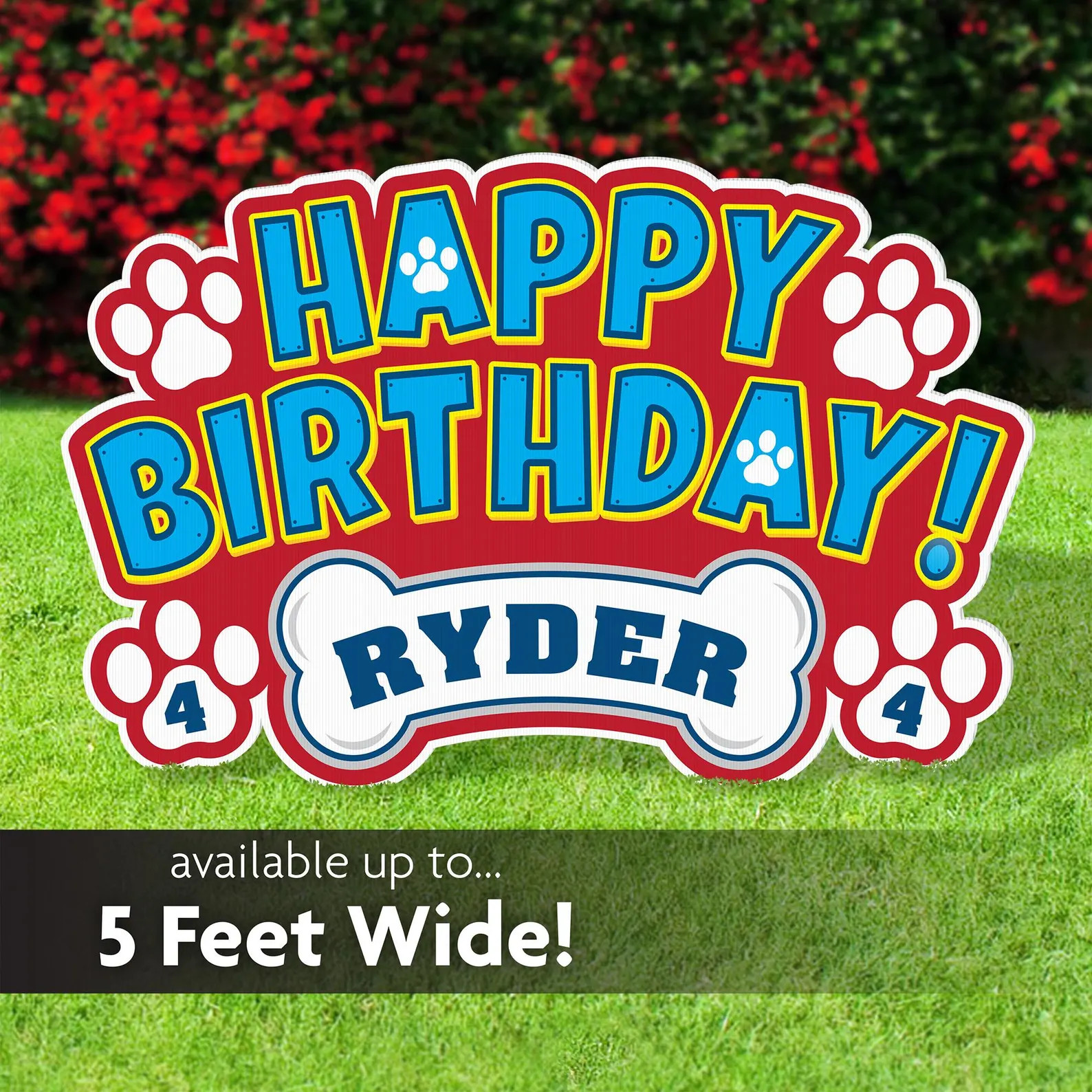 Puppy Paws Birthday Lawn Sign: Personalized Party Decoration - Etsy | Etsy (US)