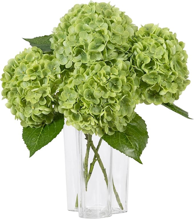 DuHouse 3Pcs Large Hydrangea Artificial Flowers,20 inch Latex Real Touch Hydrangeas Lifelike Hydr... | Amazon (US)