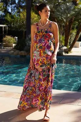 Printed Maxi Cover-Up Dress | Anthropologie (US)