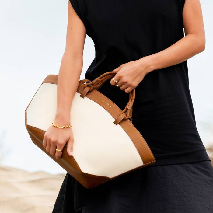 Siena Canvas Tote Bag in Cognac | Katie Loxton Ltd. (UK)