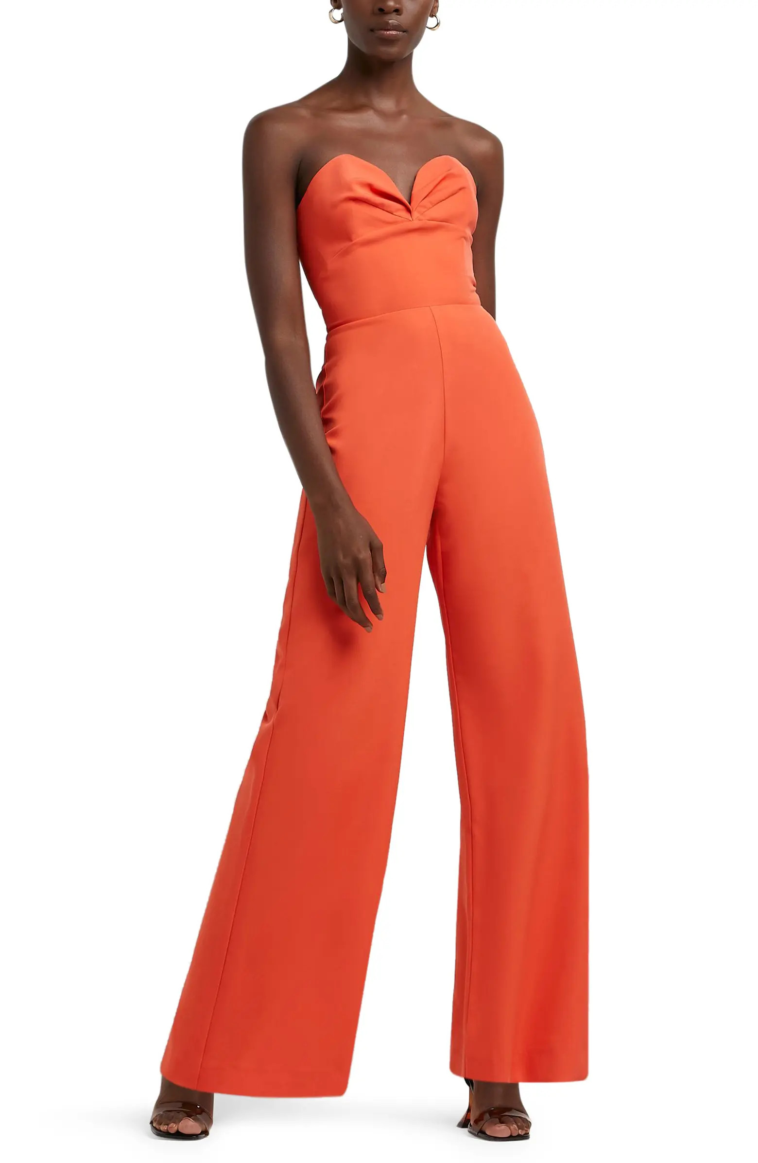 River Island Bardot Wide Leg Jumpsuit | Nordstrom | Nordstrom