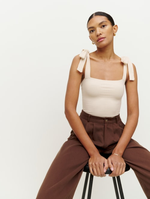 Canyon Tie Strap Knit Tank | Reformation (Global)