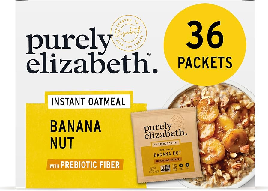 Purely Elizabeth Classic Cinnamon Superfood Oatmeal, with Prebiotic Fiber, Gluten Free & Non-GMO,... | Amazon (US)
