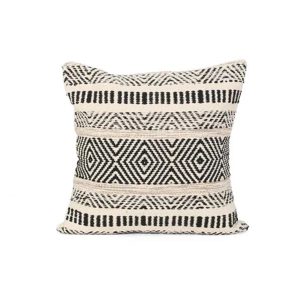 GDF Studio Tannen Boho Cotton Throw Pillow, Black and White - Walmart.com | Walmart (US)