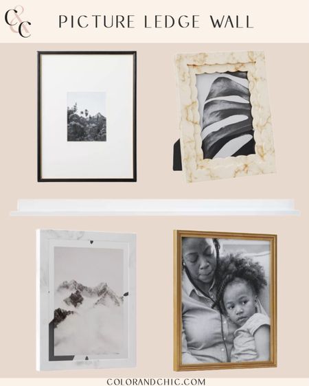 Picture ledge wall that I will be doing in our home includes black gallery wall frame, resin, faux marble and more! Linking the shelf, too

#LTKhome #LTKstyletip