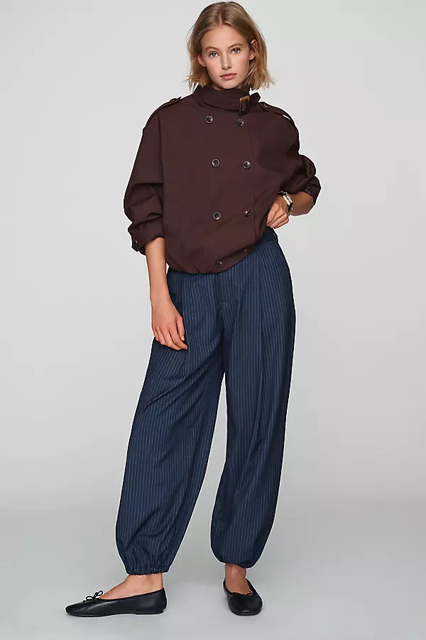Pinstripe Trouser Joggers Pants | Anthropologie (US)