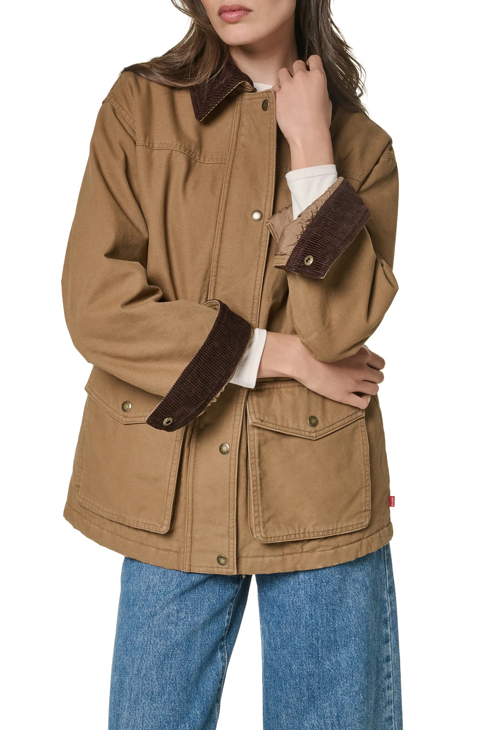 Levi's Corduroy Collar Military Jacket (Women) | Nordstrom | Nordstrom