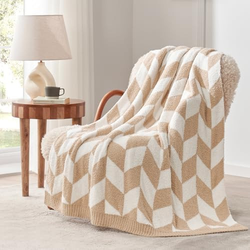 Snuggle Sac Chevron Throw Blanket for Couch, Reversible Super Soft Warm Blankets Cozy Knit Fuzzy ... | Amazon (US)