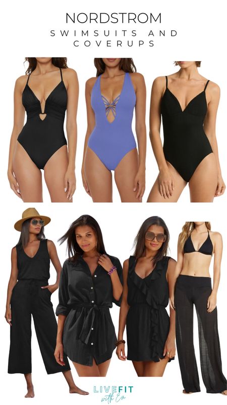 Dive into spring and summer with these sleek swimsuits and cover-ups from Nordstrom! 🌊👙 Whether you're lounging poolside or taking a dip in the ocean, these pieces are sure to make a splash. From classic black one-pieces with a twist to bold blues that mirror the sea, there's a style for every beachgoer. And for that perfect transition from water to waterfront dining, chic cover-ups complete the look. Get ready to soak up the sun in style! ☀️ #NordstromFinds #SwimwearStyle #SummerEssentials #BeachReady #PoolsideChic #CoverUpCool #FashionWave # #SwimSuitsForAll 

#LTKswim #LTKSeasonal #LTKstyletip