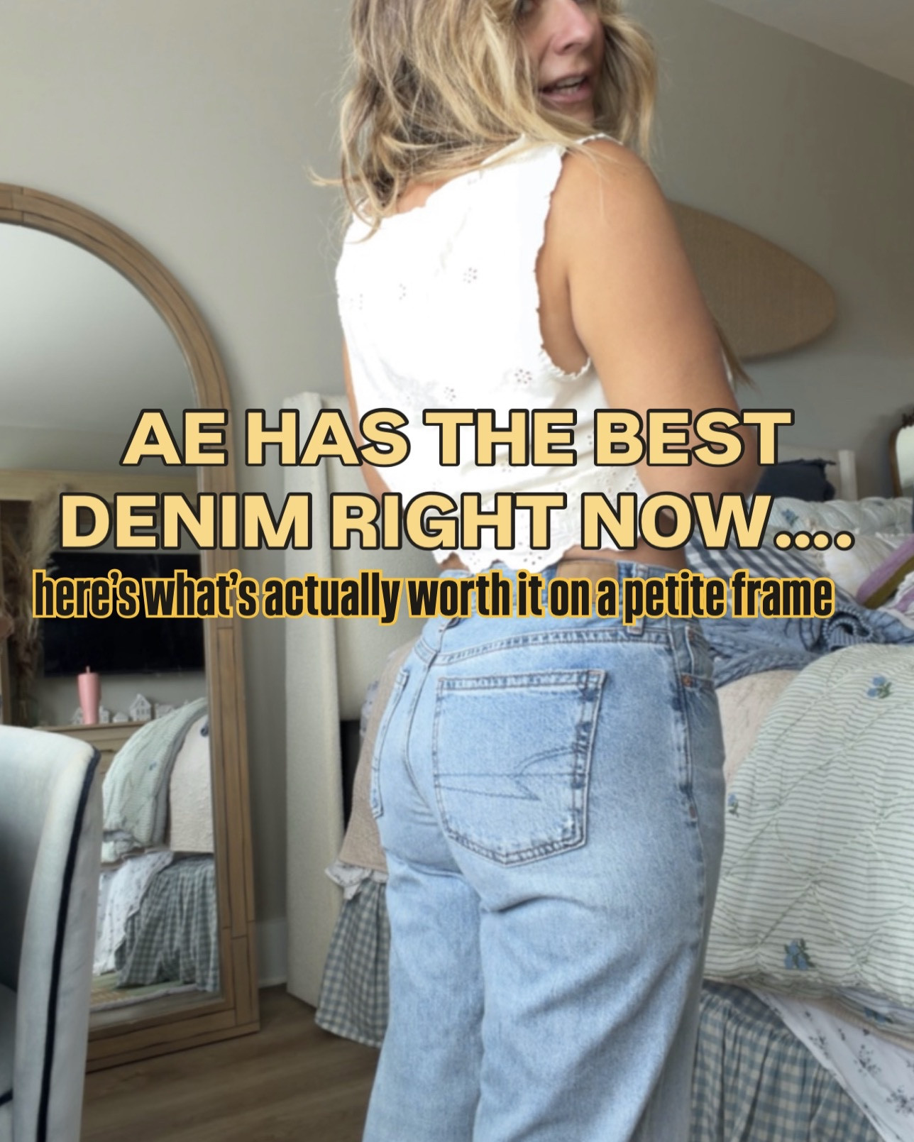 The AE pieces you’ve been buying all week — now 40% off. Petite-friendly wide leg jeans that don’t need hemming, the eyelet tank I’ve already re-worn, and the blue knit that makes summer clothes feel like fall. Sizes noted in each link  #

#LTKSaleAlert #LTKmomlife #LTKgrwm