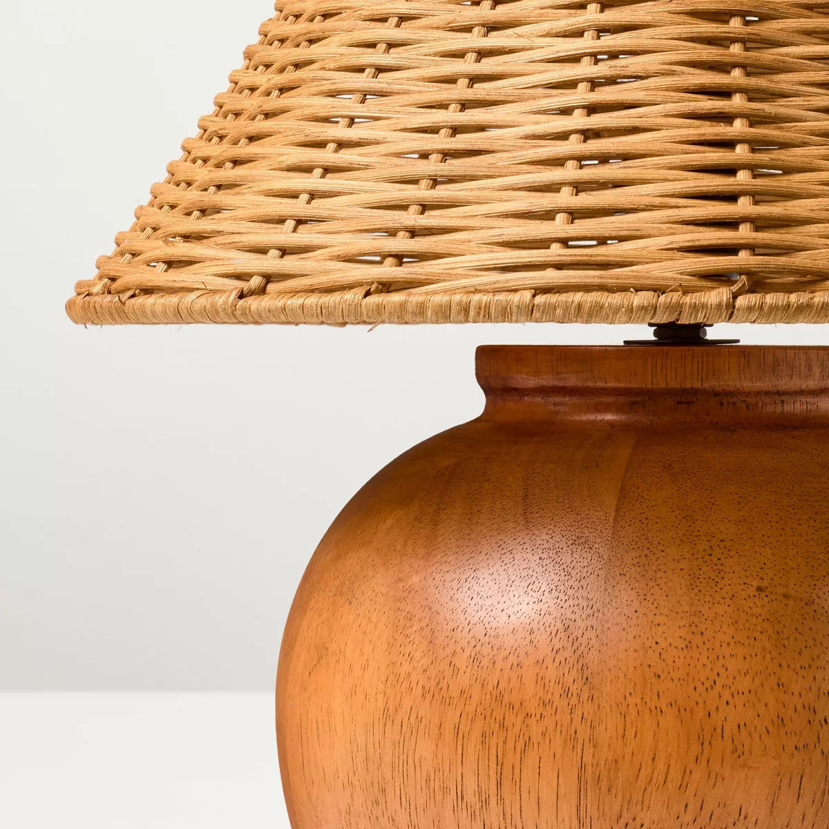 Wood Base with Rattan Shade Accent Table Lamp - Hearth & Hand™ with Magnolia | Target
