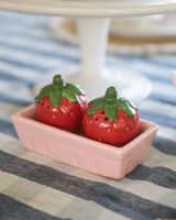 Strawberry Salt & Pepper Shaker with Basket Set | Elements by Remedy