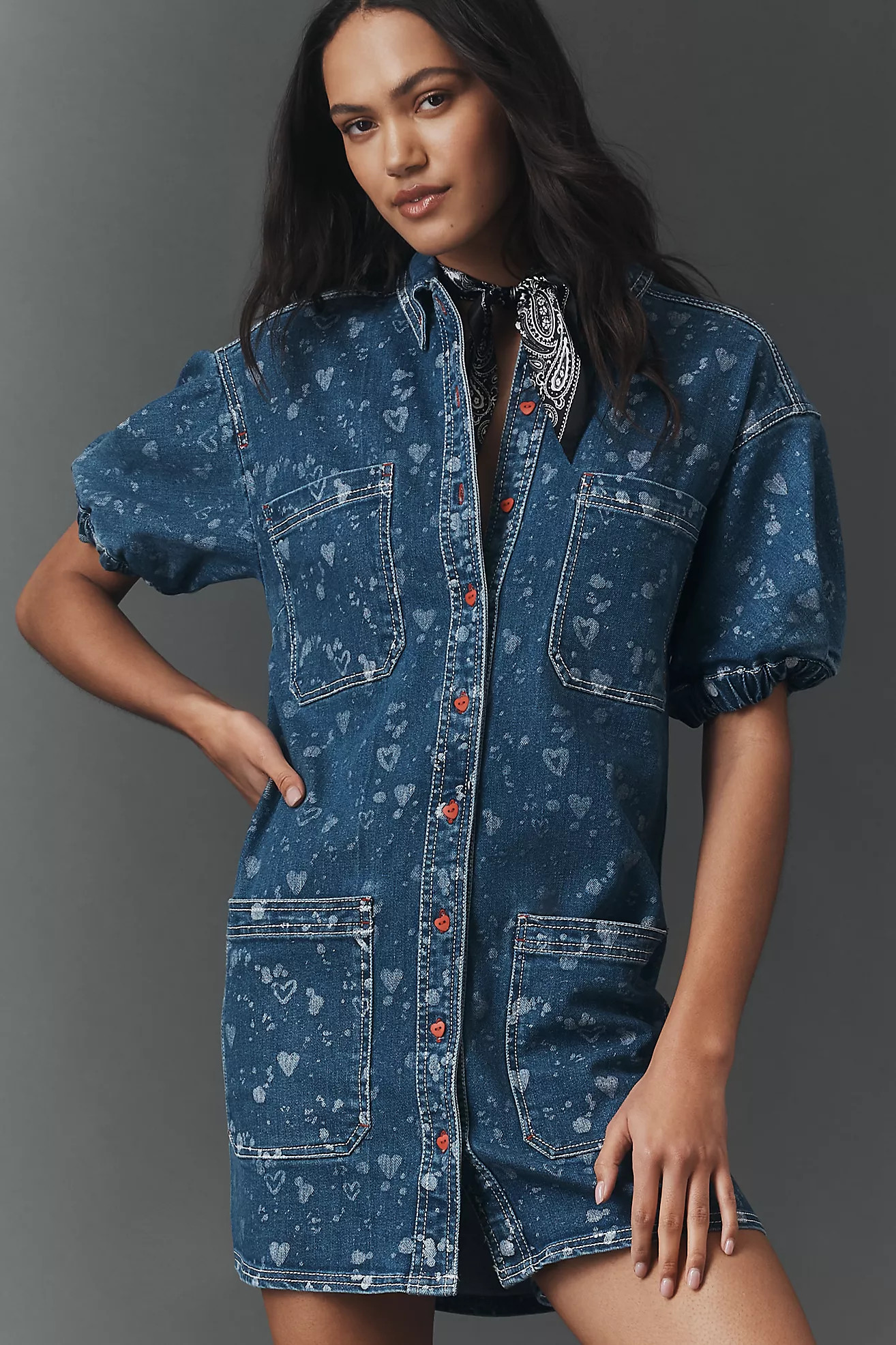 Pilcro Denim Buttondown Shift Dress | Anthropologie (US)