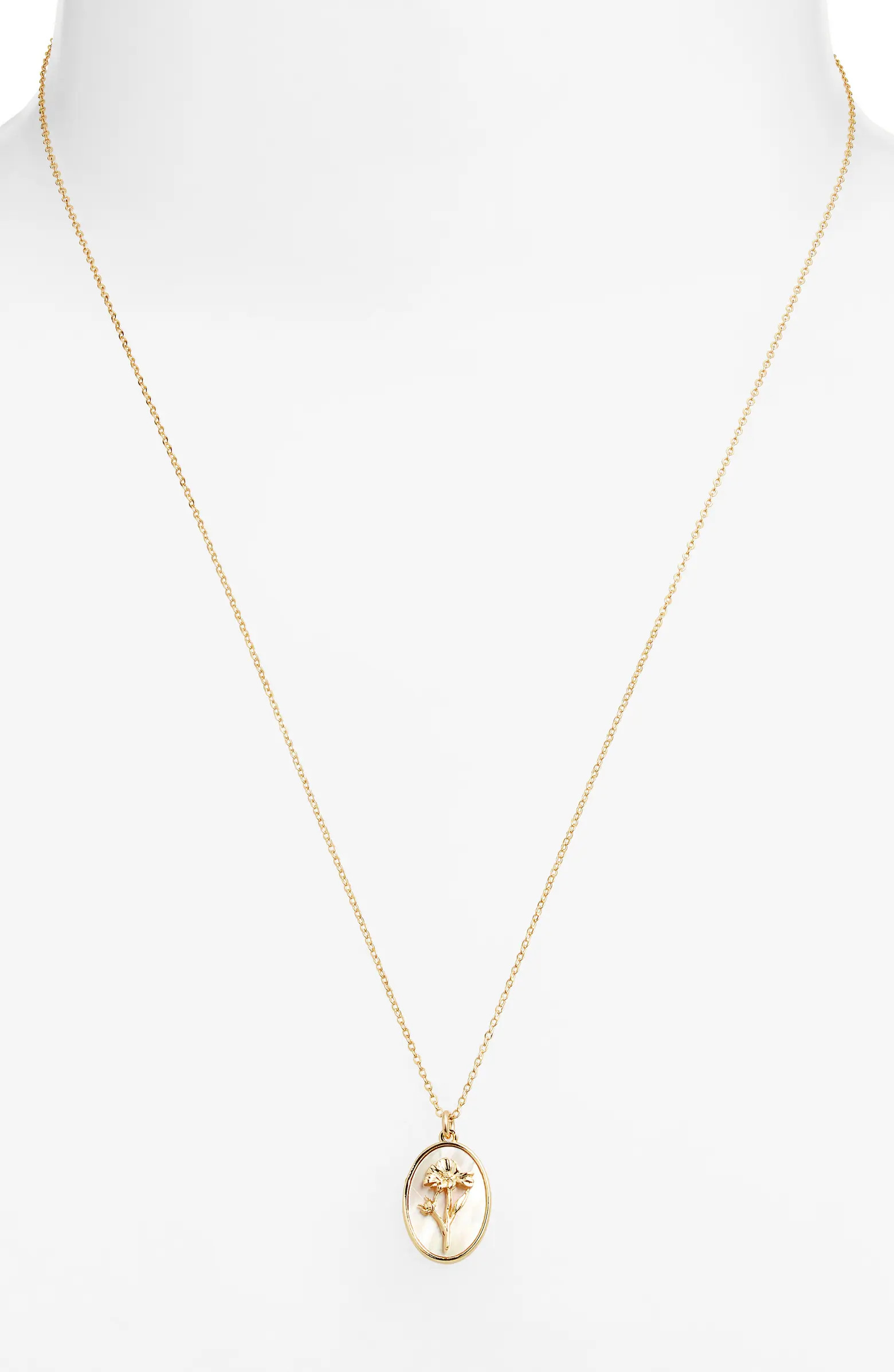 Katrina Birth Flower Pendant Necklace | Nordstrom