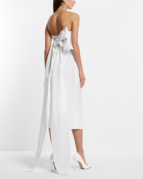 Bridal Statement Bow Midi Dress | Express