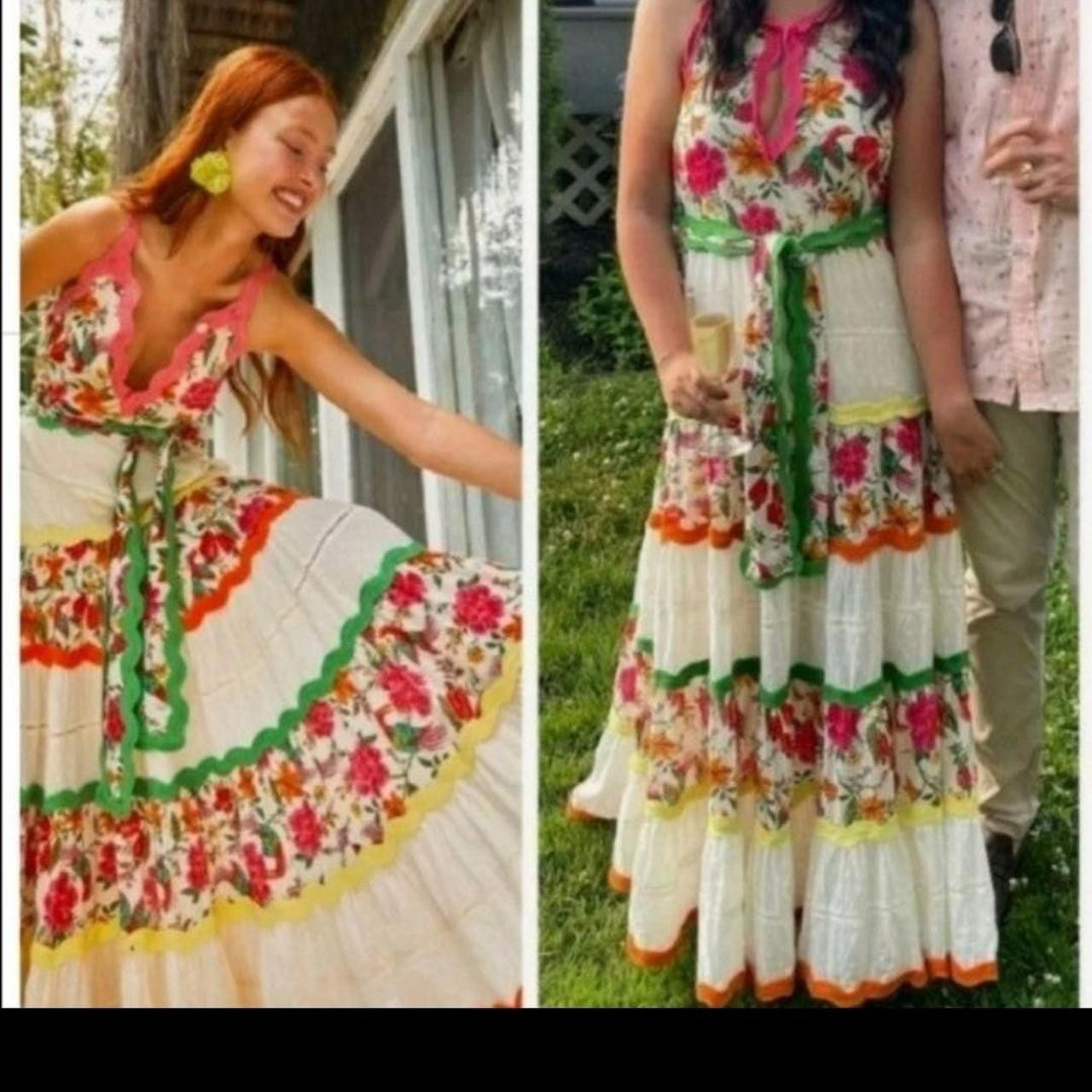 Farm Rio Women's Dress - Multi/Cream - XL | Depop US