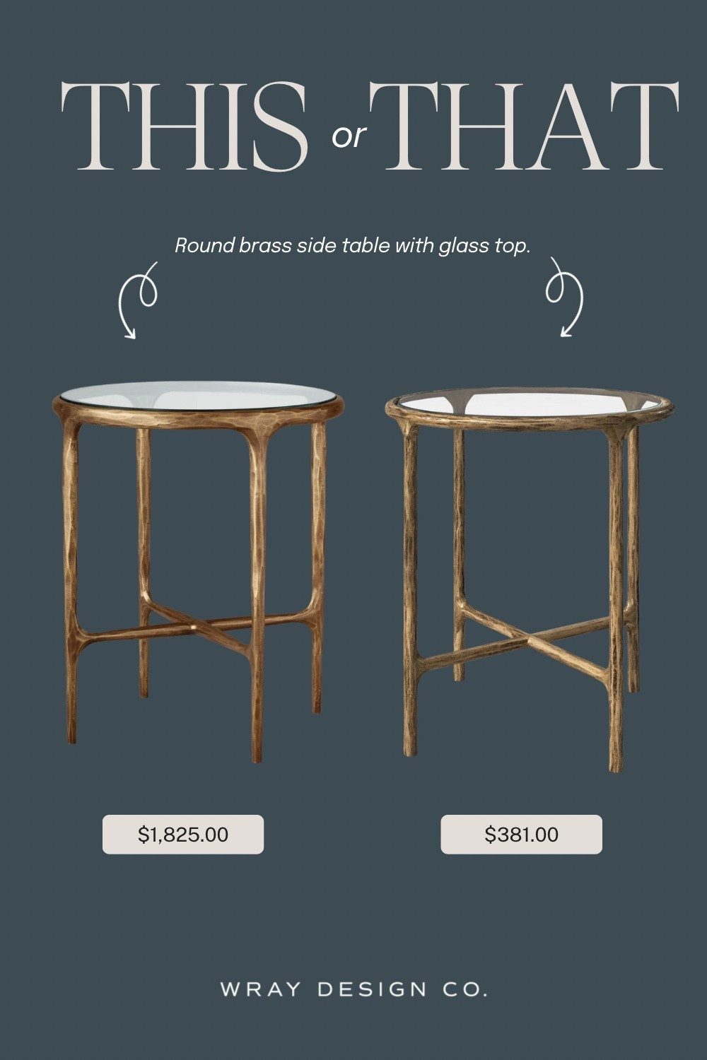Your weekly look for less is here! Featuring an RH look-a-like: a round brass side table with glass top. Will you splurge or are you buying the dupe? Let us know!

#LTKSaleAlert #LTKHome #LTKStyleTip