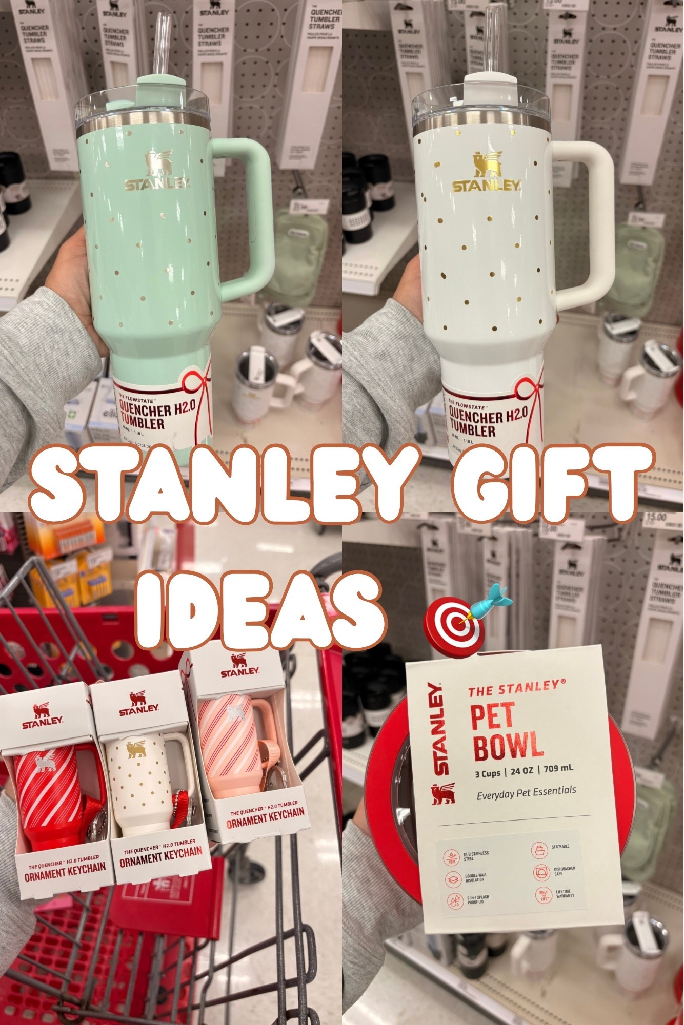 Stanley Gift Ideas! Available at Target ✨ 🎯 🎁 

#stanley #tumbler #keychain #waterbottle #giftideas #giftsforher #tumblers #dog #dogbowl #red #candycane #polkadot #targetfinds

#LTKHoliday #LTKGiftGuide