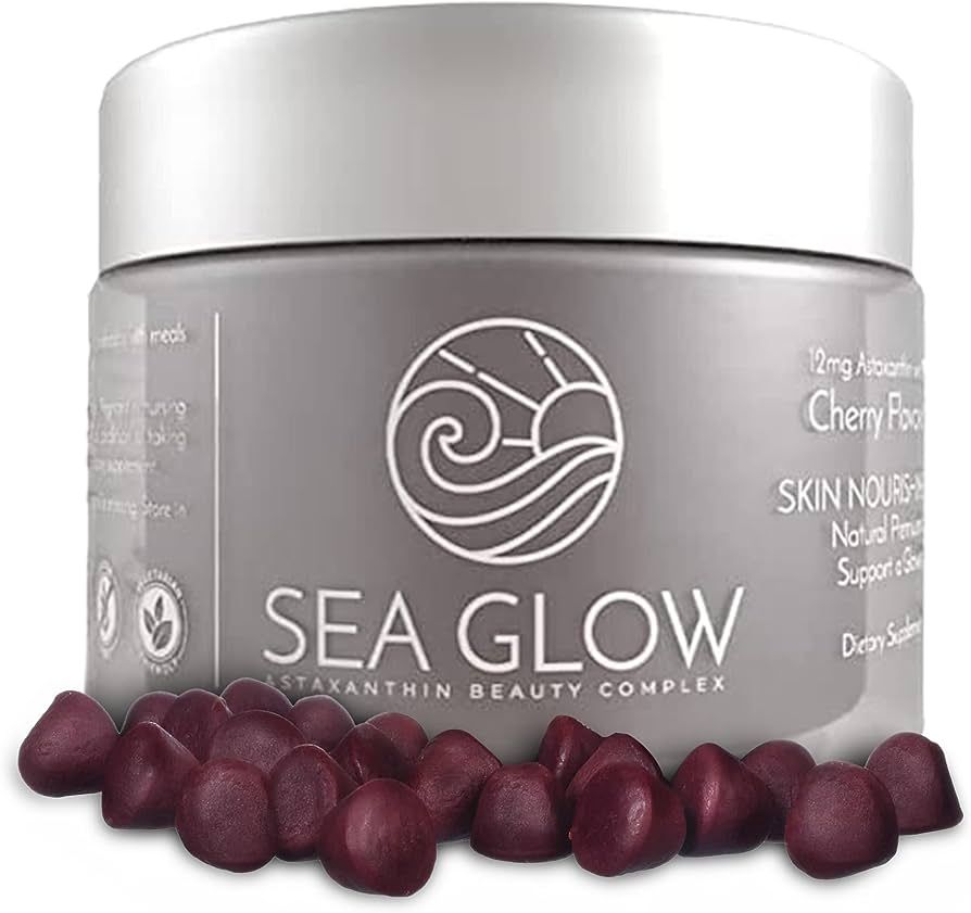Sea Glow Astaxanthin Gummies with Vitamin C, Antioxidant-Rich Gummy Vitamins, Beauty and Skin Sup... | Amazon (US)