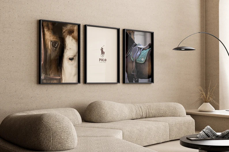 Ralph Lauren Print Poster, Set of 3, Old Money Aesthetic Polo Print Vintage, Trendy Fashion Canva... | Etsy (US)