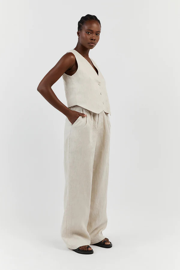 NORAH NATURAL LINEN PANT | DISSH
