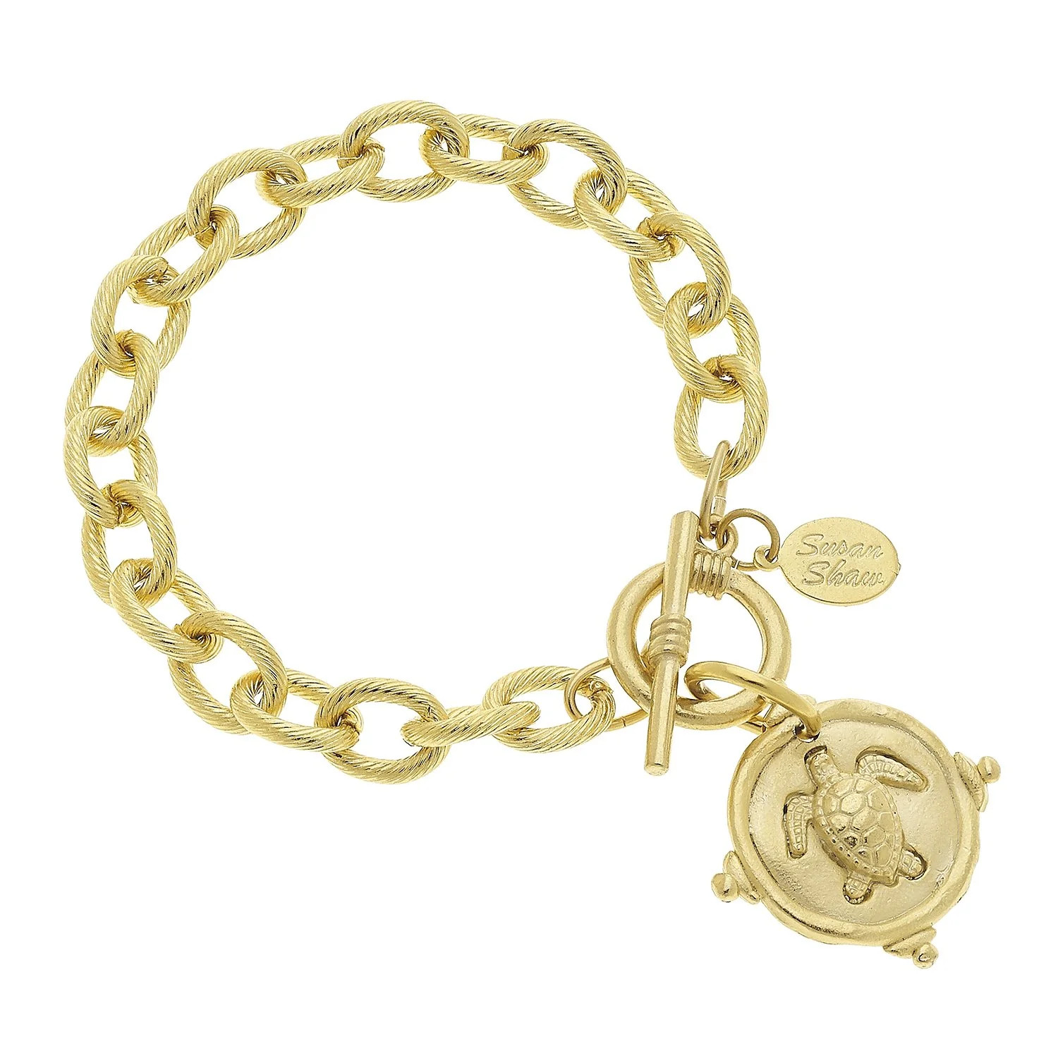 Handcast Gold Turtle Bracelet | Susan Shaw
