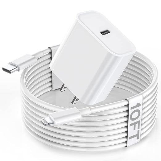 Apple Fast Charger, 10FT Extra Long Fast iPhone Charger【Apple MFi Certified】20W Super Quick A... | Amazon (US)