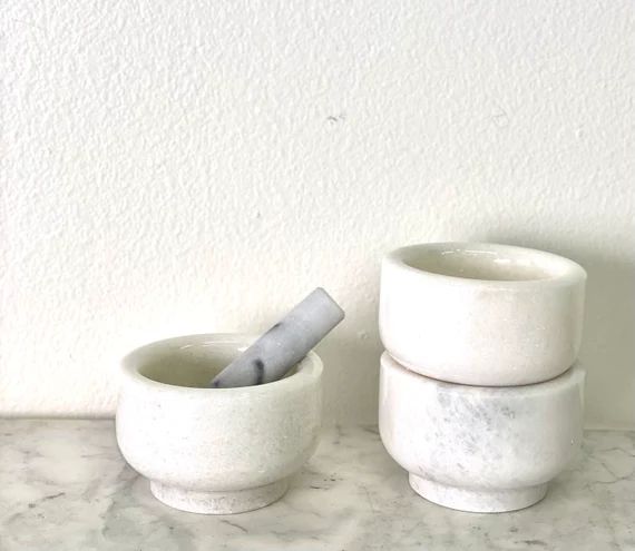 Marble mortars from Europe…White marble | Etsy (US)