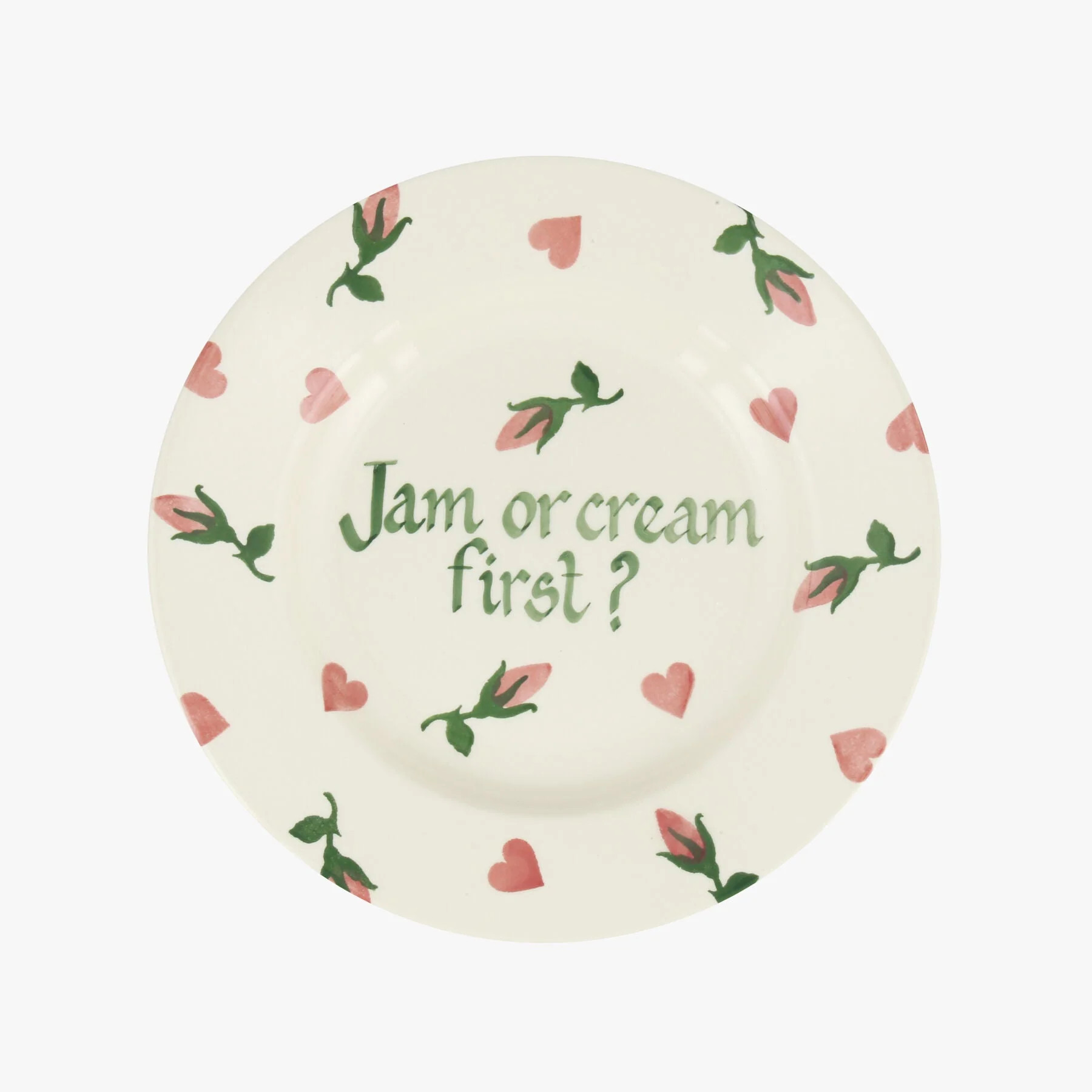 Personalised Little Rose Bud Medium Dinner Plate, 8.5 Inch | Emma Bridgewater (UK)