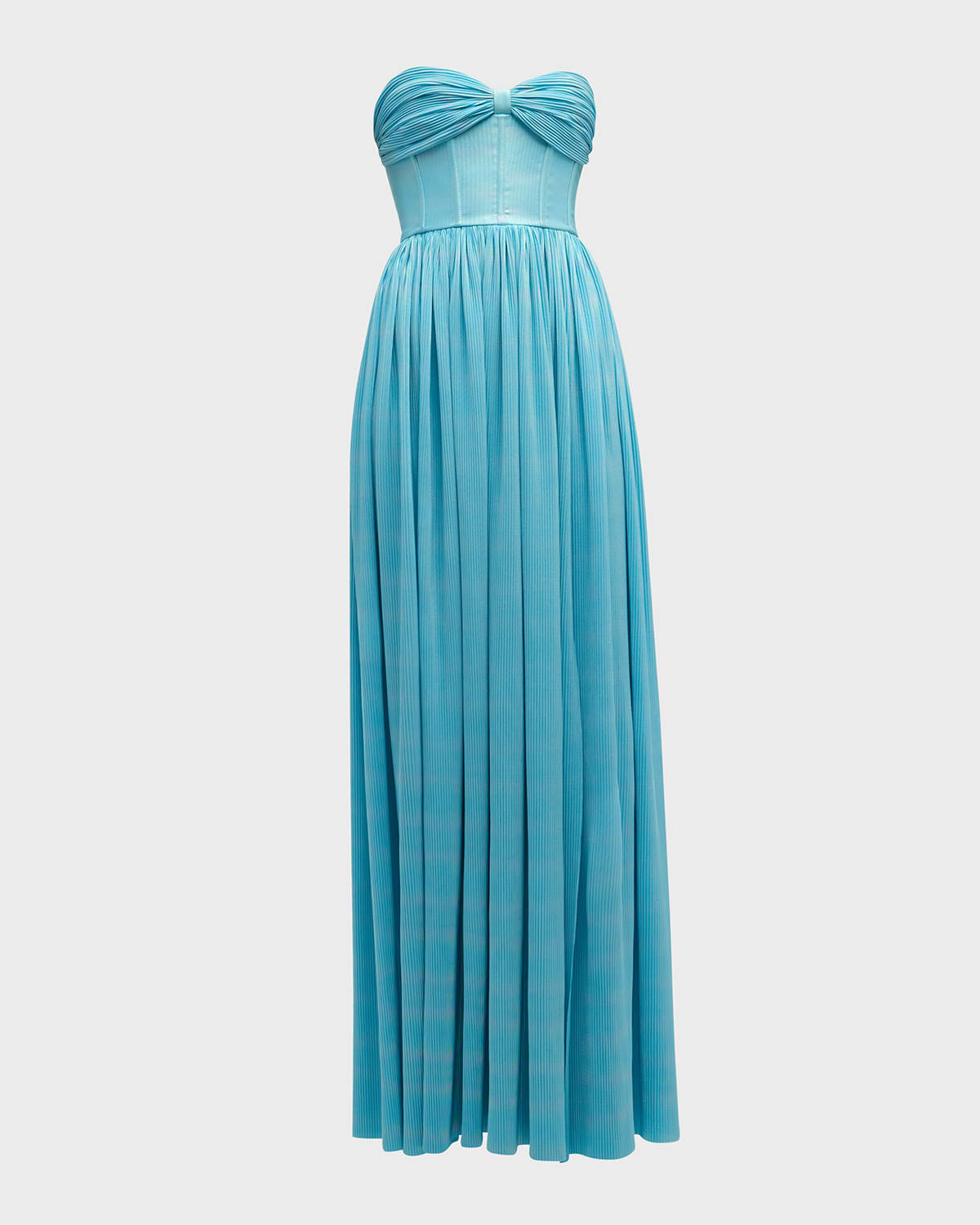 Florence Strapless Plisse Corset Gown | Neiman Marcus