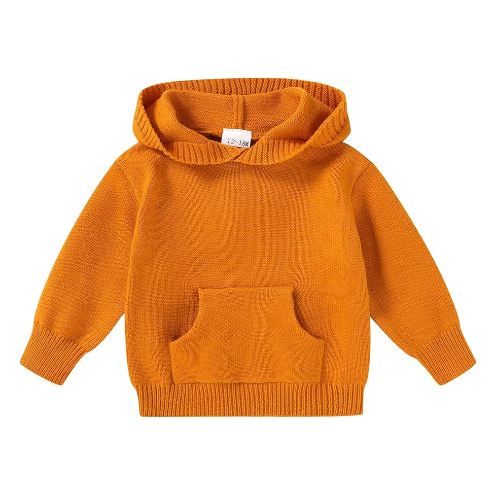 YOUNGER STAR Toddler Baby Girl Boy Knit Sweater Hooded Long Sleeve Sweatshirt Tops Fall Winter Cl... | Amazon (US)