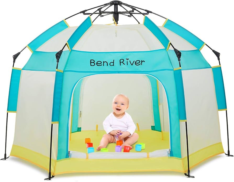 Bend River Baby Playpen with Canopy, Portable Baby Beach Tent, Toddler Play Yard Indoor and Outdo... | Amazon (US)