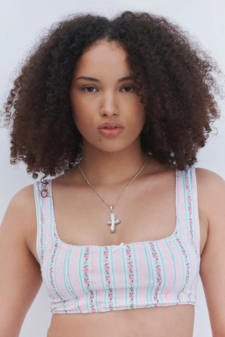 Etta Floral Bralette Bikini Top - French Holiday | Frankies Bikinis