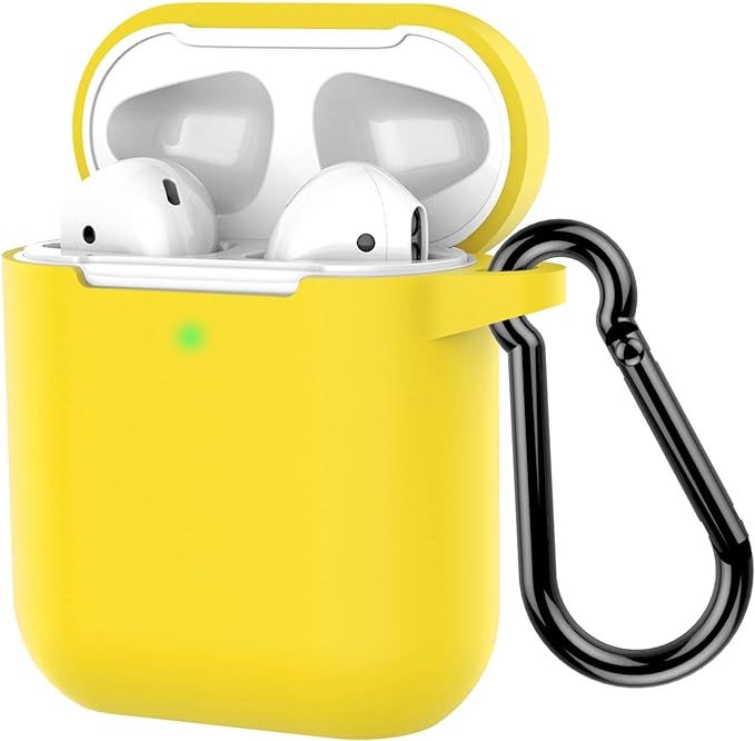 Coffea Protective Silicone Case with Keychain for Apple AirPods 2 (Yellow) | Amazon (US)
