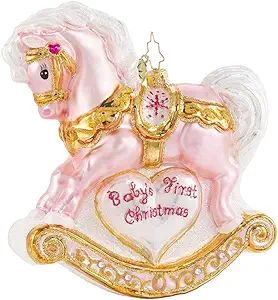 Christopher Radko Hand-Crafted European Glass Christmas Decorative Figural Ornament, Baby's First... | Amazon (US)