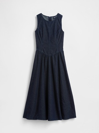 Denim Drop-Waist Midi Dress | Gap (US)